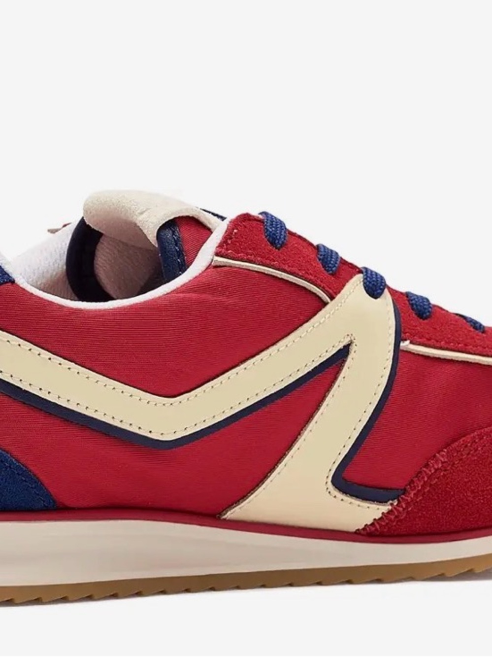 rag & bone Red Sneakers with Cream Overlays and Navy Details